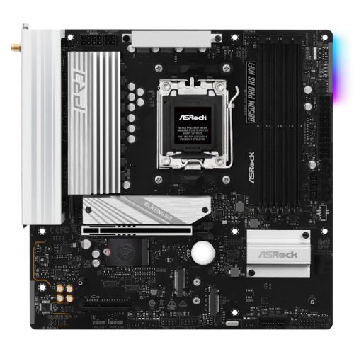 Asrock B850M PRO RS WIFI, AMD B850, AM5, Micro ATX, 4 DDR5, HDMI, DP, Wi-Fi 6E, 2.5G LAN, RGB, 3x M.2 Asrock B850M PRO RS WIFI, AMD B850, AM5, Micro ATX, 4 DDR5, HDMI, DP, Wi-Fi 6E, 2.5G LAN, RGB, 3x M.2